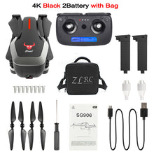 Load image into Gallery viewer, SG906 GPS 5G WIFI FPV RC Drone 4K Brushless Selfie Drones with Camera HD RC Quadcopter Foldable Dron VS Visuo XS816 F11 Drone