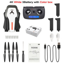 Load image into Gallery viewer, SG906 GPS 5G WIFI FPV RC Drone 4K Brushless Selfie Drones with Camera HD RC Quadcopter Foldable Dron VS Visuo XS816 F11 Drone