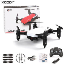 Load image into Gallery viewer, XGODY Mini Folable RC Quadcopter With 720P HD Camera 2.4G WIFI FPV RC Drone 3D Flips Aircraft Altitude Hold RC Helicopter